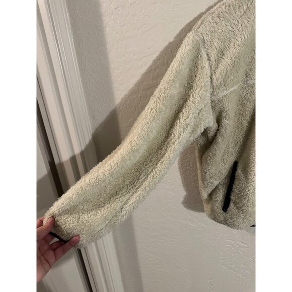 Zyia Active Cream Sherpa Fleece 1/4 zip Pullover Sweater - Picture 5 of 14